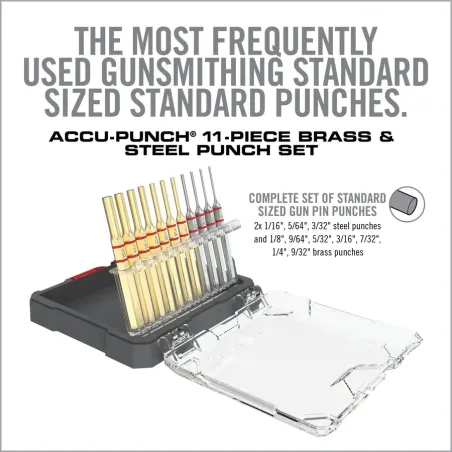 Set Standard Chasse-Goupille 11 Pieces Laiton & Acier 