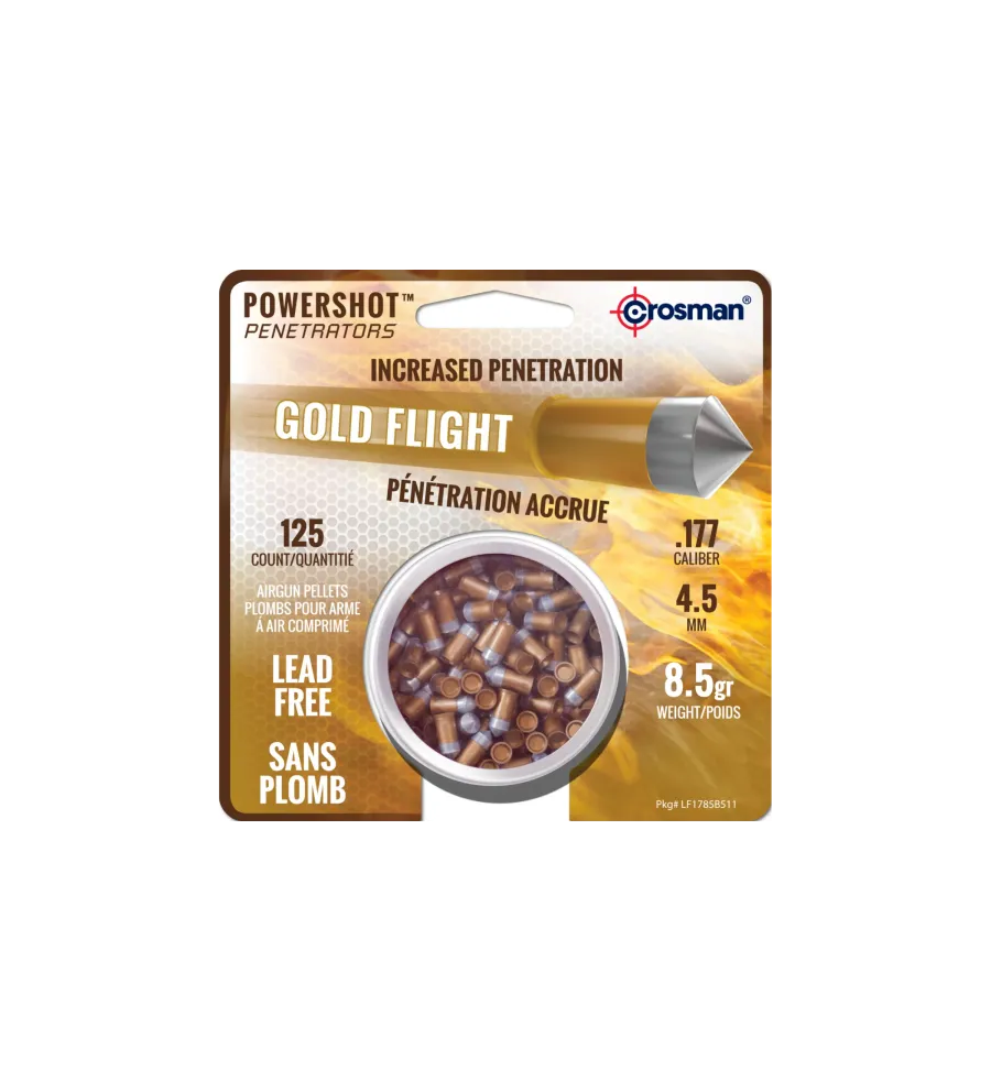 Plombs Crosman Penetrator Gold Flight - Cal. 4,5 mm Plombs Crosman Penetrator Gold Flight - Cal. 4,5 mm
