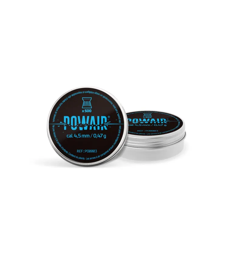 Plombs plats Powair - Cal. 4,5 mm x500 