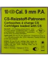 Cartouches à gaz PA CS - Cal. 9 mm x10 