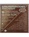 Cartouches Supra Pepper Gaz PA PV - Cal. 9 mm x10 