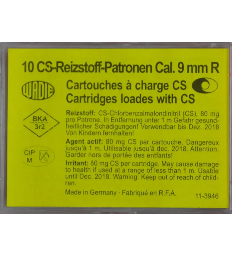 Cartouches à gaz CS - Cal. 9 mm / 380 x10 
