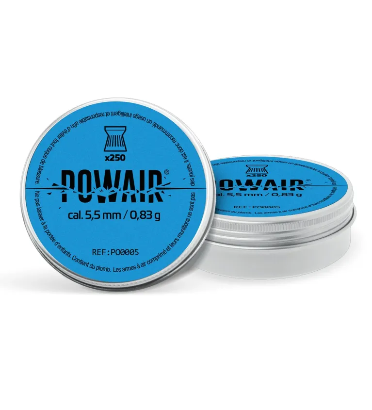 Plombs Plats Powair - Cal. 5,5 mm x250 