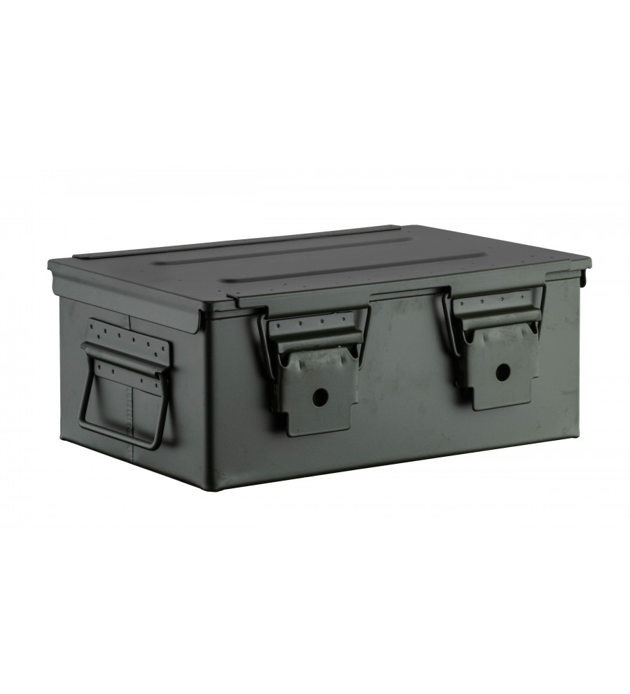 Caisse à munitions métallique verte 33x22x13cm Caisse à munitions métallique verte 33x22x13cm