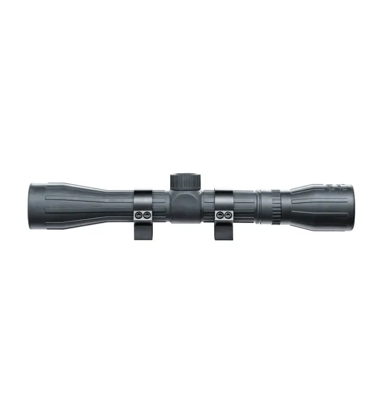 Lunette de tir Walther 4x32 - Revêtue caoutchouc -  Avec montage  