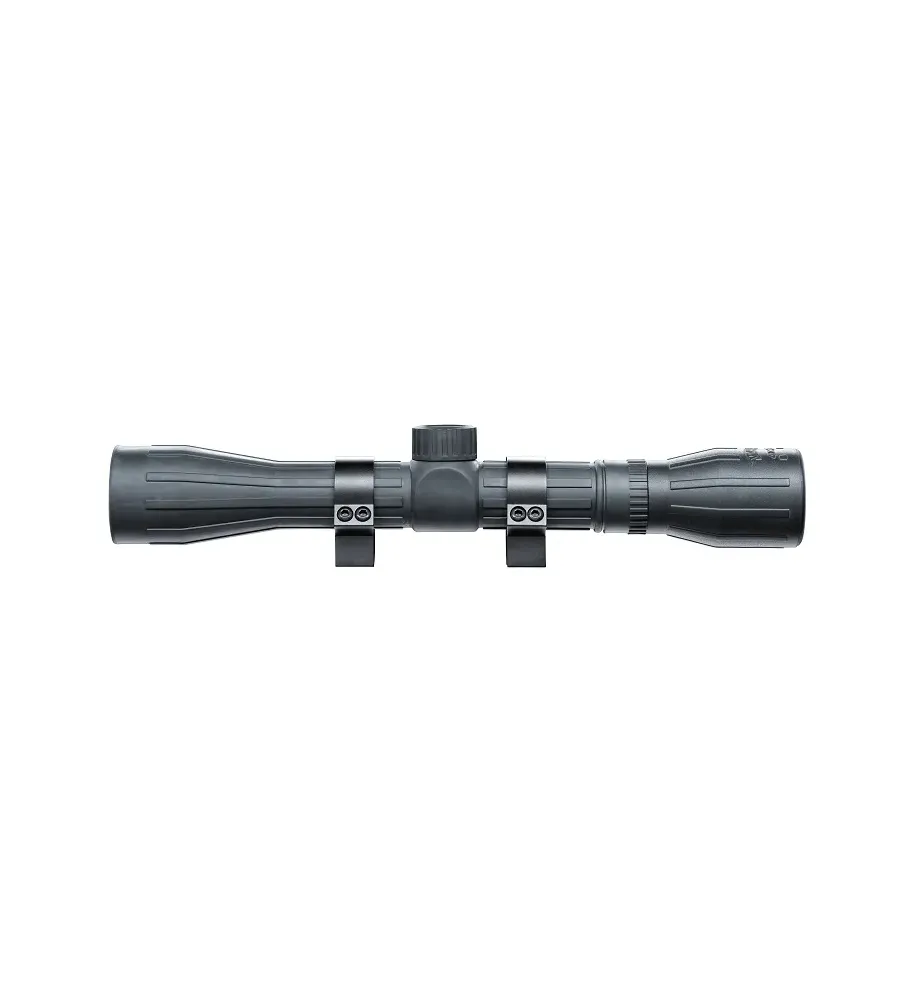 Lunette de tir Walther 4x32 - Revêtue caoutchouc - Avec montage Lunette de tir Walther 4x32 - Revêtue caoutchouc - Avec montage