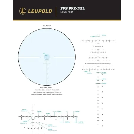 Lunette de tir Leupold Mark 5HD 5-25x56 M5C3 - Ret. FFP PR2-Mil 