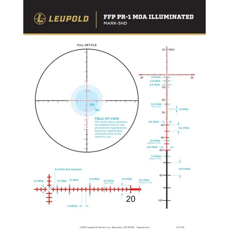 Lunette de tir Leupold Mark 4HD 4,5-18x52 M1C3 FFP 