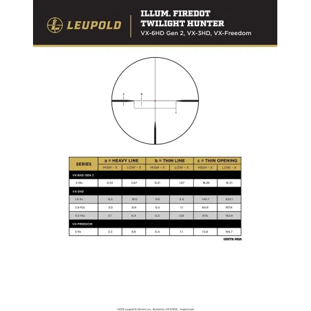 Lunette de tir Leupold VX-6HD Gen2 3-18x56 CDS-SZL2 - Ret. FireDot 