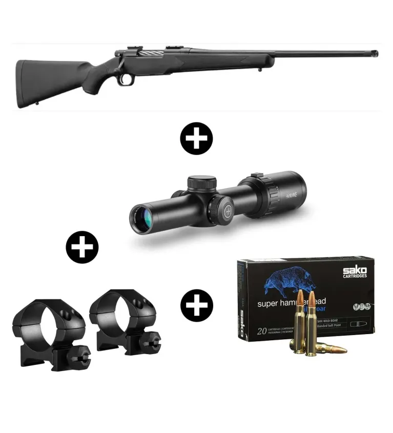 Pack battue Mossberg Patriot 308 Win + Lunette Hawke 1-8x24