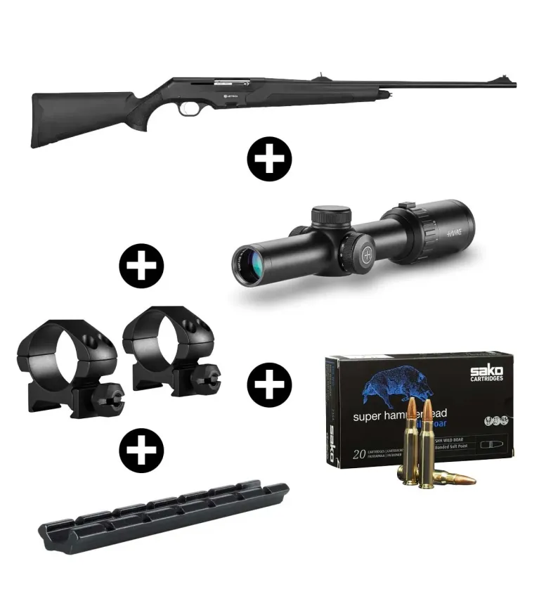 Pack battue Arttech Semi-Automatique Prima 308 Win + Lunette Hawke 1-8x24