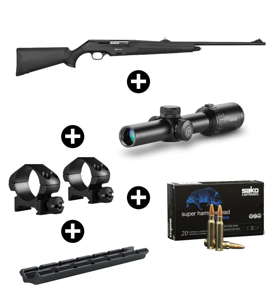 Pack battue Arttech Semi-Automatique Prima 308 Win + Lunette Hawke 1-8x24