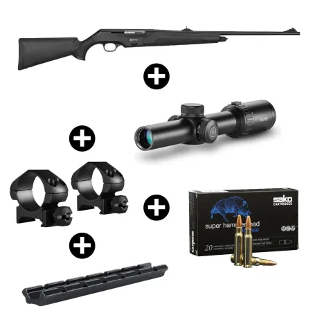 Pack battue Arttech Semi-Automatique Prima 308 Win + Lunette Hawke 1-8x24