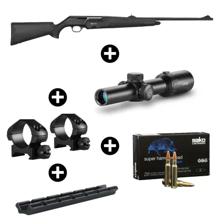 Pack battue Arttech Straight Pull Prima SP 308 Win + Lunette Hawke 1-8x24