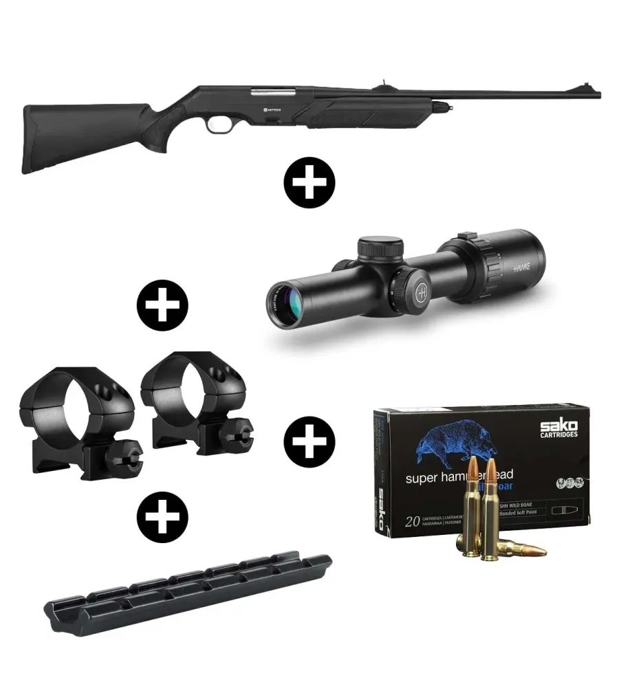 Pack battue Arttech Prima XP Synthétique 30-06 + Lunette Hawke 1-8x24