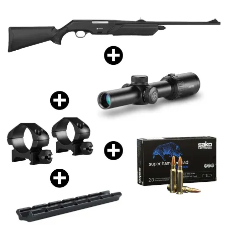 Pack battue Arttech Prima XP Synthétique 30-06 + Lunette Hawke 1-8x24