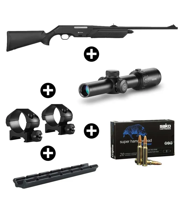 Pack battue Arttech Prima XP Synthétique 308 Win + Lunette Hawke 1-8x24