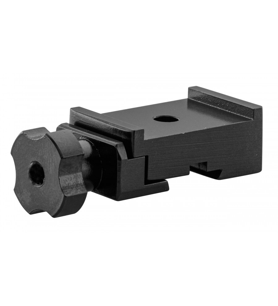 Pied aluminium monobloc à rail de 11mm pour compensateur. Pied aluminium monobloc à rail de 11mm pour compensateur.