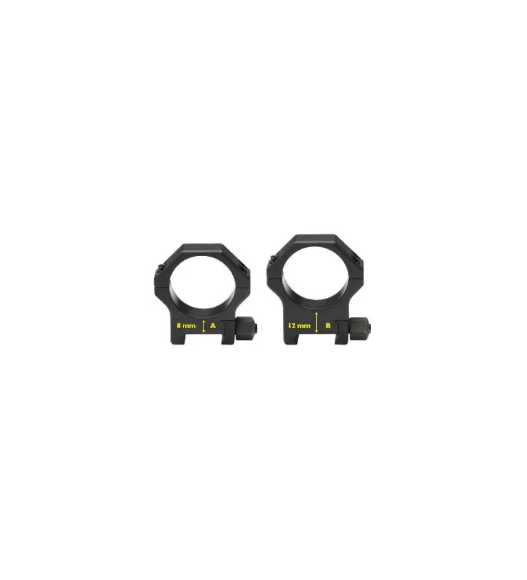 Colliers à levier pour lunette Contessa 34 mm - H 8 mm - Weaver 