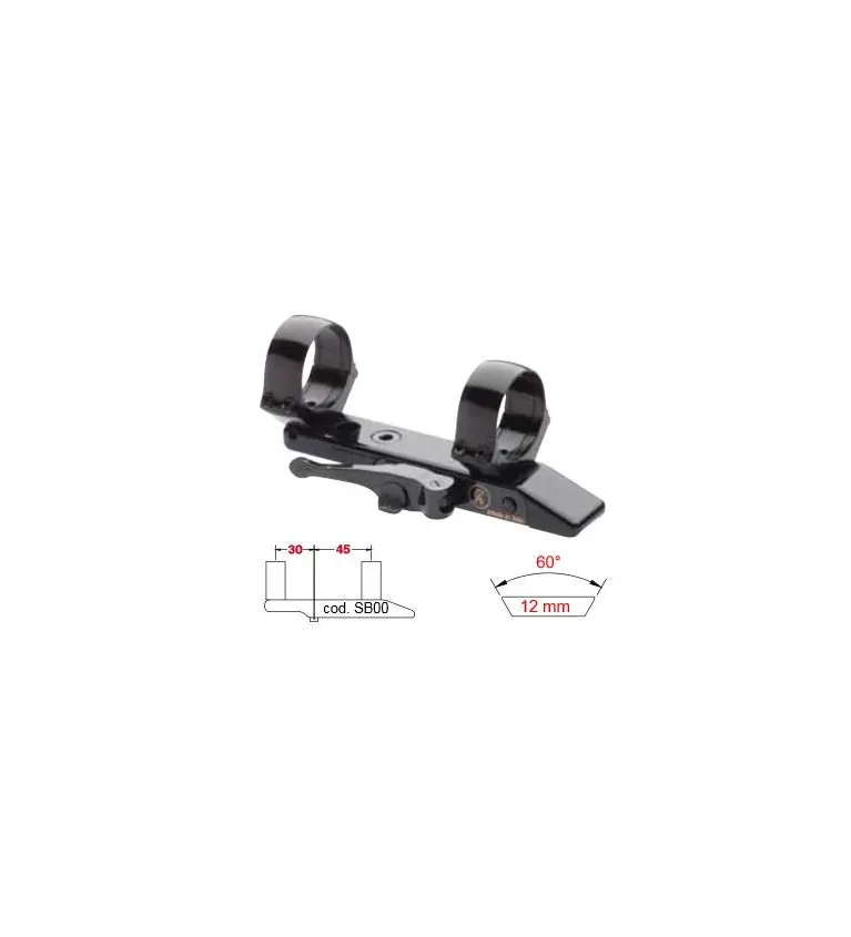 Montage amovible Contessa pour rail de 12 mm - Express Colliers 