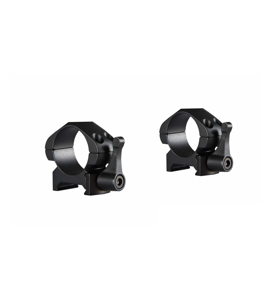 Colliers pour lunette Hawke Precision 25,4 mm - Bas - Weaver à levier 