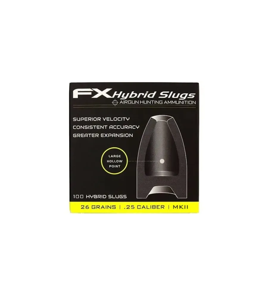 Slugs FX Hybrid MKII 6.35 mm 26.3 grain (.250) Slugs FX Hybrid MKII 6.35 mm 26.3 grain (.250)