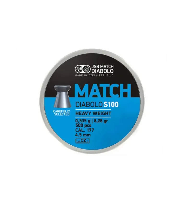 Plombs JSB Match Diabolo S100 4.5 mm 8.25 grain 