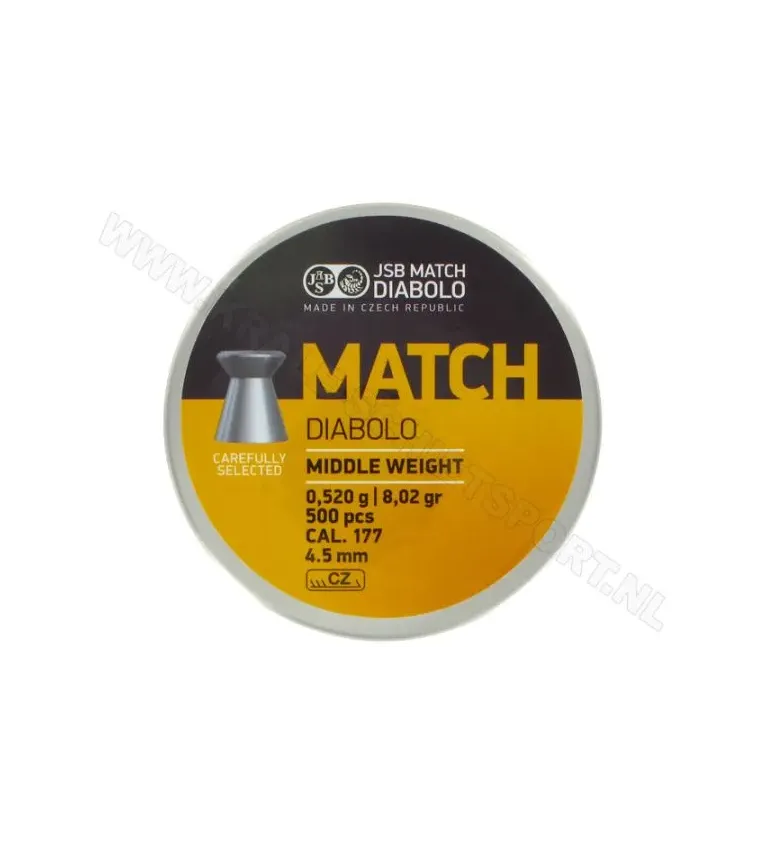 Plombs JSB Match Diabolo 4.5 mm 8.02 grain 