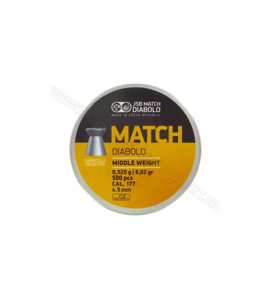 Plombs JSB Match Diabolo 4.5 mm 8.02 grain 