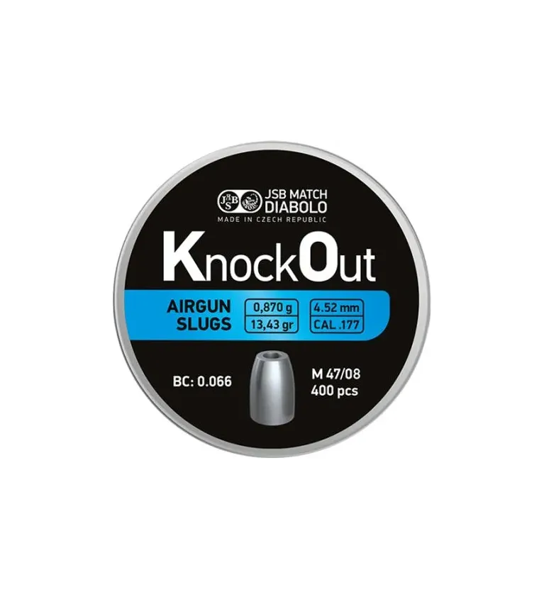 Slugs JSB Knock Out 4.5 mm HP 13.43 grain (.178) 