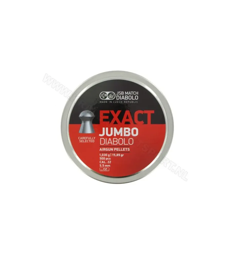 Plombs JSB Exact Diabolo Jumbo BigBox 5.5 mm 15.89 grain Plombs JSB Exact Diabolo Jumbo BigBox 5.5 mm 15.89 grain