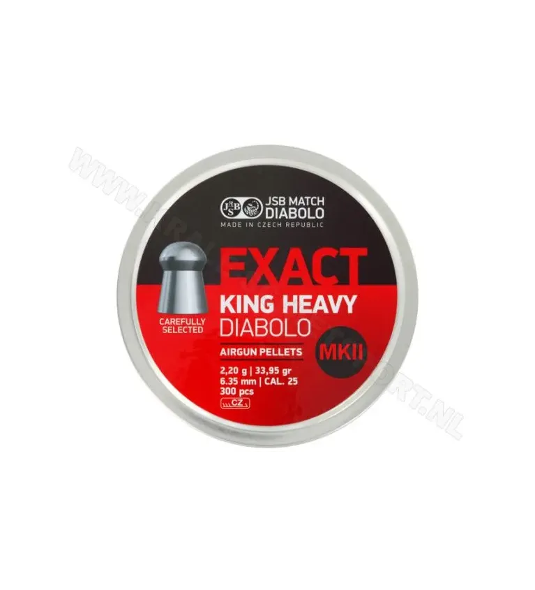 Plombs JSB Exact King Heavy MKII 6.35 mm 33.95 grain 