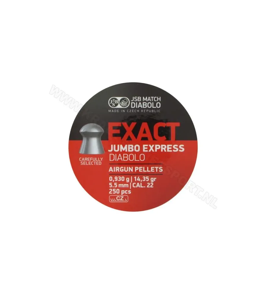 Plombs JSB Exact Diabolo Jumbo Express 5.52 mm 14.35 grain Plombs JSB Exact Diabolo Jumbo Express 5.52 mm 14.35 grain