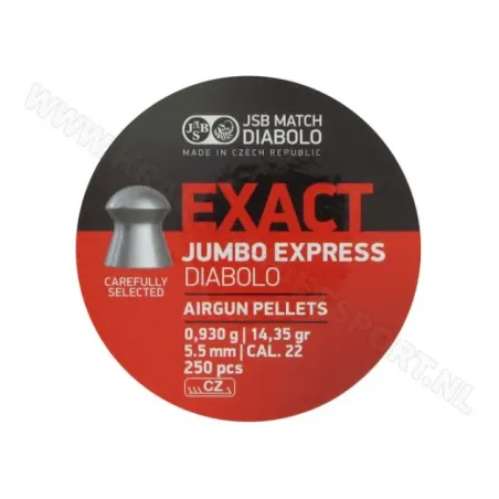 Plombs JSB Exact Diabolo Jumbo Express 5.52 mm 14.35 grain 