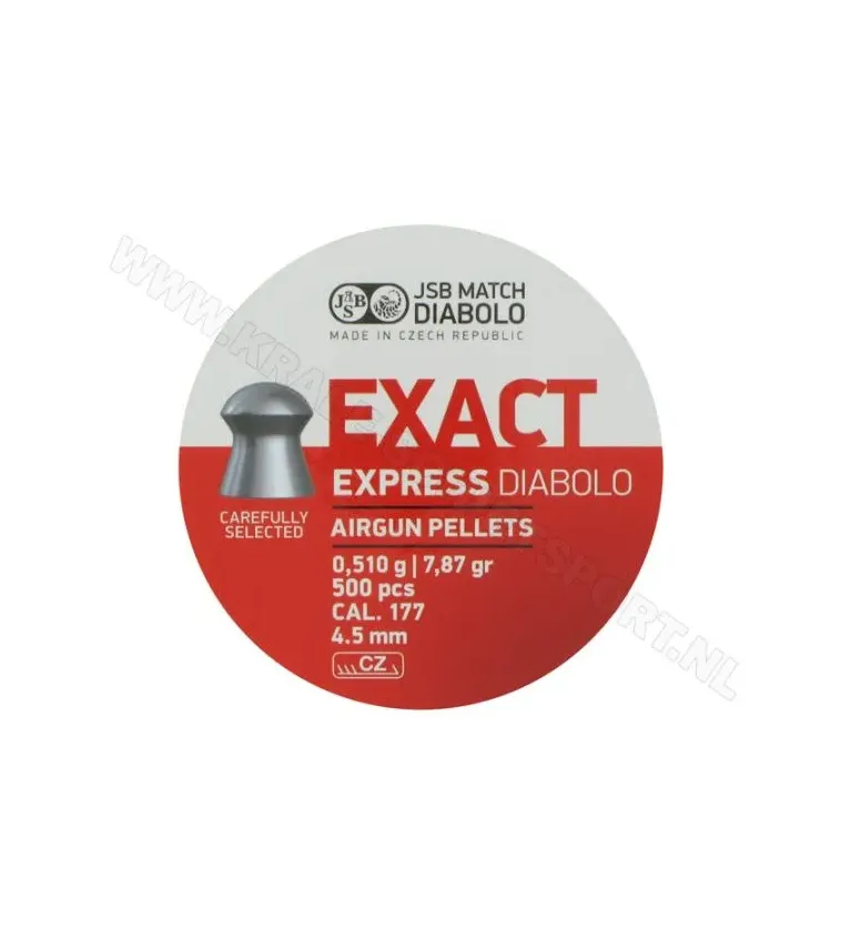 Plombs JSB Exact Diabolo Express 4.52 mm 7.87 grain 
