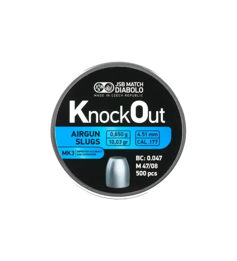 Slugs JSB Knock Out MK3 4.51 mm HP 10.03 grain (.177) 