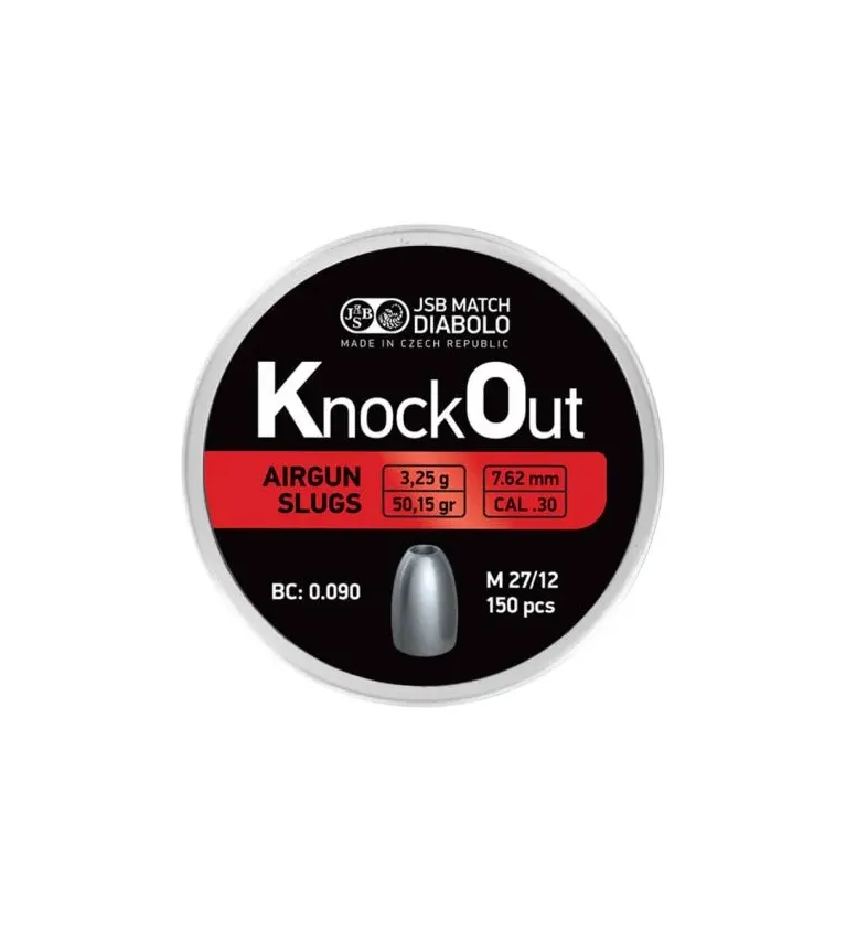 Slugs JSB Knock Out 7.62 mm HP 50.15 grain (.30) 