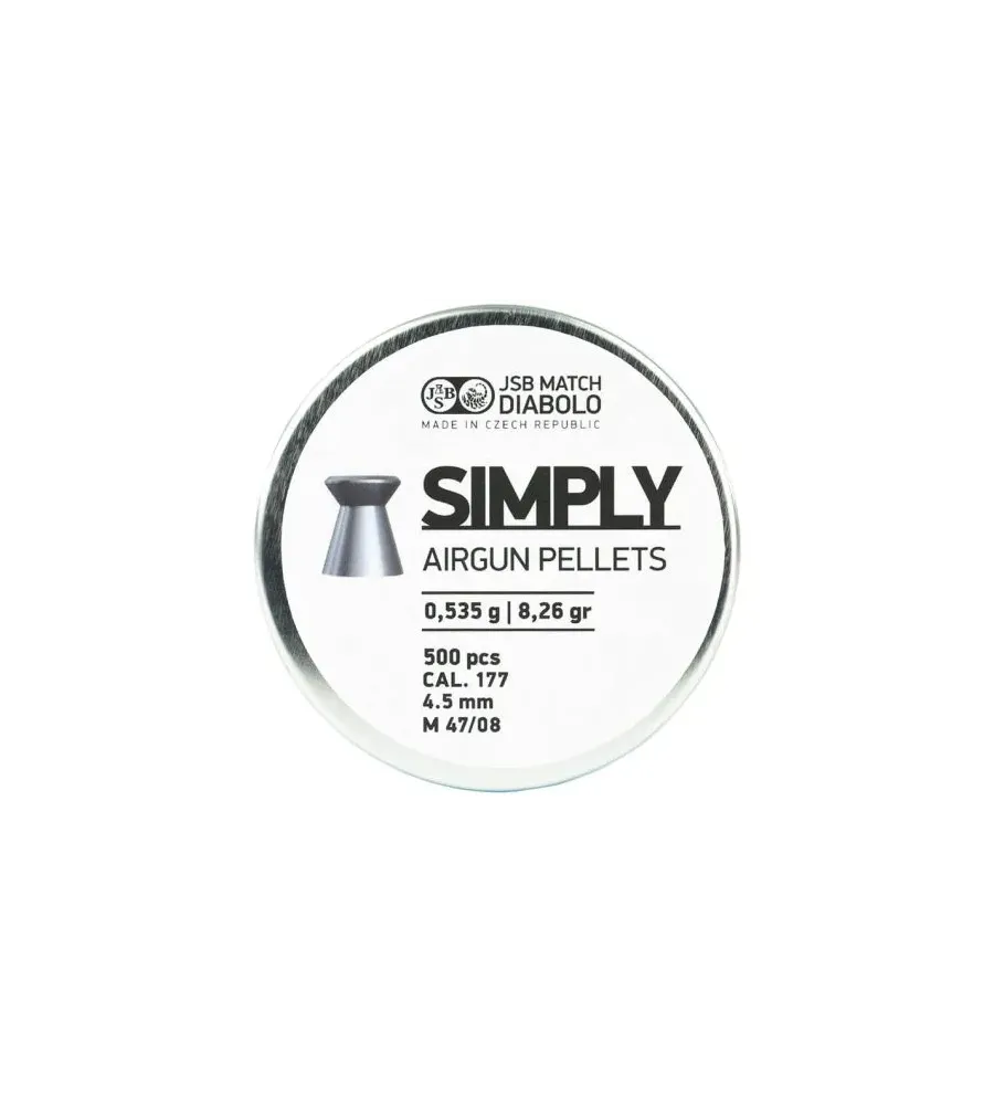 Plombs JSB Simply 4.5 mm 8.26 grain Plombs JSB Simply 4.5 mm 8.26 grain