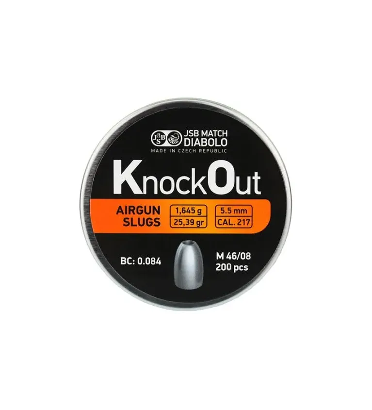 Slugs JSB Knock Out 5.5 mm HP 25.39 grain (.217) 