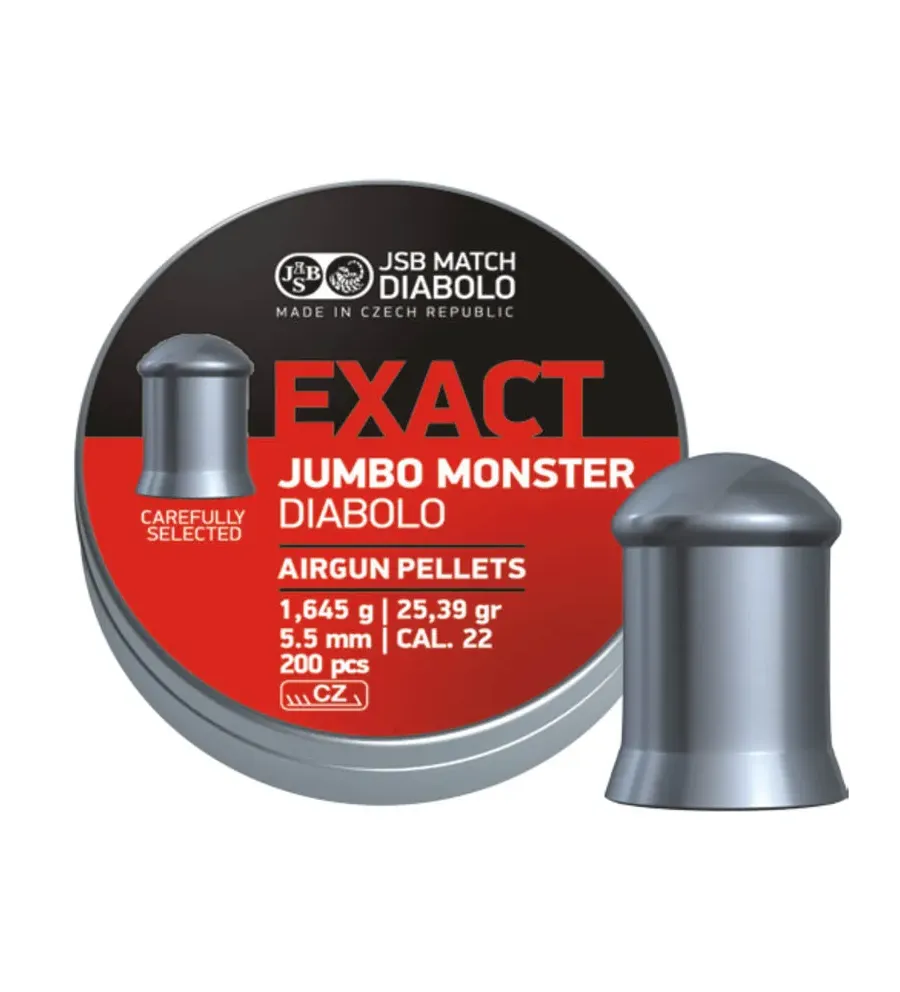 Plombs JSB Exact Jumbo Monster 5.52 mm 25.4 grain Plombs JSB Exact Jumbo Monster 5.52 mm 25.4 grain