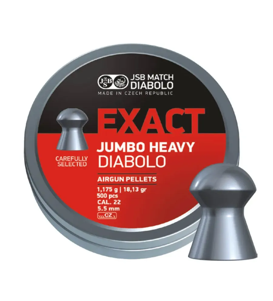 Plombs JSB Exact Diabolo Jumbo Heavy BigBox 5.52 mm 18.13 grain Plombs JSB Exact Diabolo Jumbo Heavy BigBox 5.52 mm 18.13 grain
