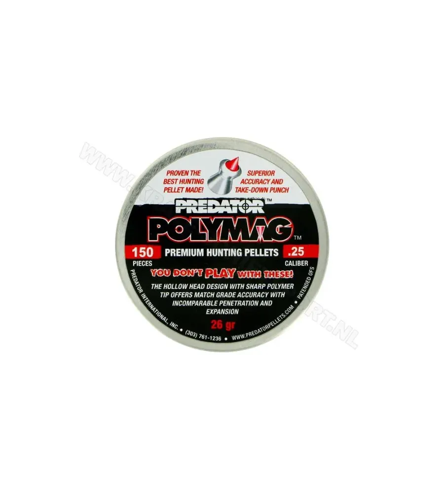 Plombs Predator Polymag - Cal. 6.35 mm 26 grains Plombs Predator Polymag - Cal. 6.35 mm 26 grains