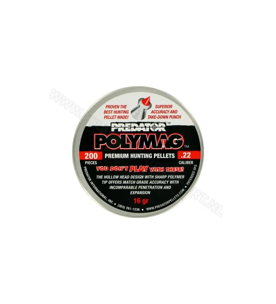 Plombs Predator Polymag - Cal. 5.5 mm 16 grains Plombs Predator Polymag - Cal. 5.5 mm 16 grains