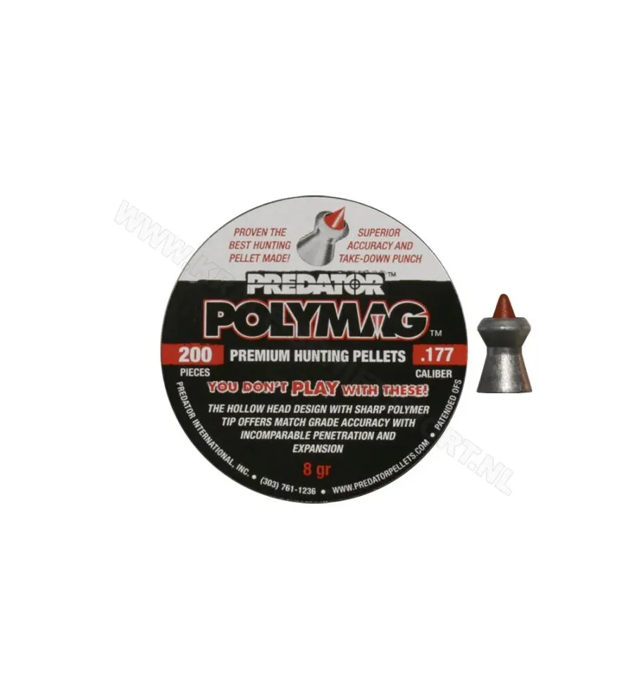 Plombs Predator Polymag - Cal. 4.5 mm 8 grains 