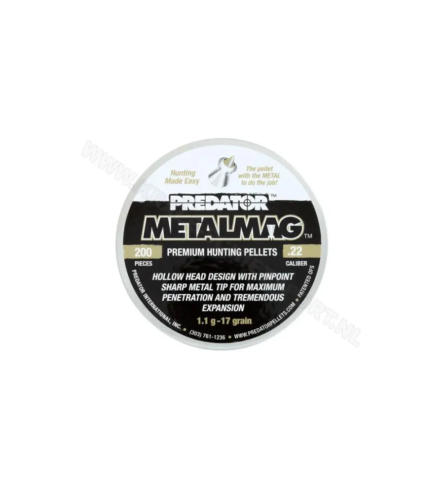 Plombs Predator Metalmag - Cal. 5.5 mm 17 grains Plombs Predator Metalmag - Cal. 5.5 mm 17 grains