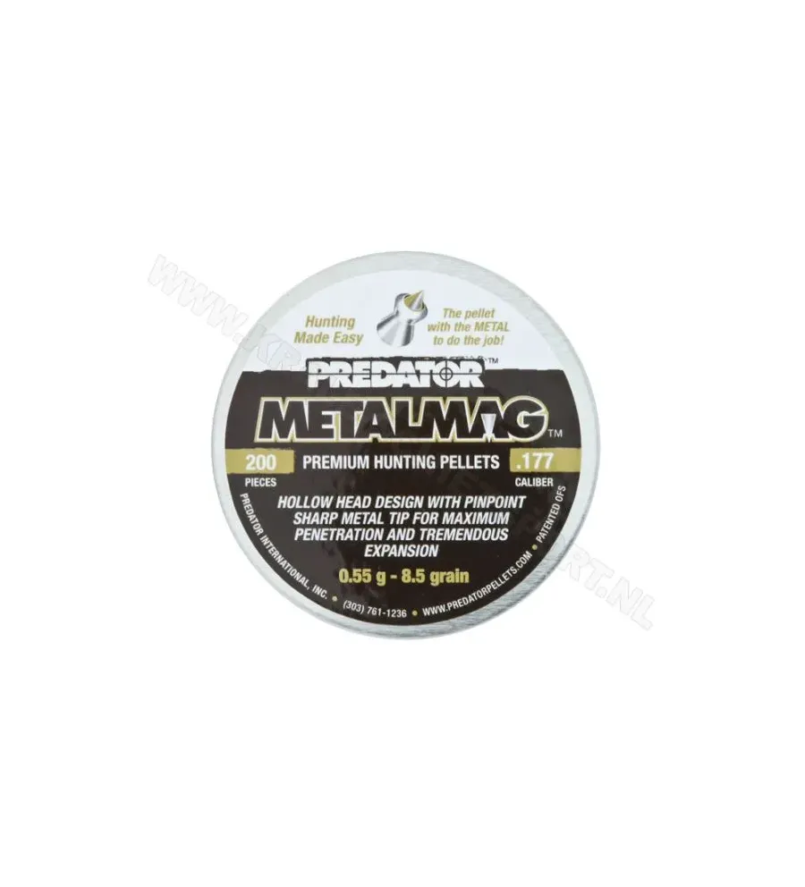Plombs Predator Metalmag - Cal. 4.5 mm 8.5 grains Plombs Predator Metalmag - Cal. 4.5 mm 8.5 grains