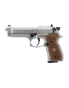 Pistolet à plombs Beretta M92 FS CO2 - Cal. 4,5 mm - Nickelé/Bois 