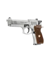 Pistolet à plombs Beretta M92 FS CO2 - Cal. 4,5 mm - Nickelé/Bois 