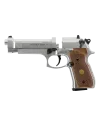Pistolet à plombs Beretta M92 FS CO2 - Cal. 4,5 mm - Nickelé/Bois 