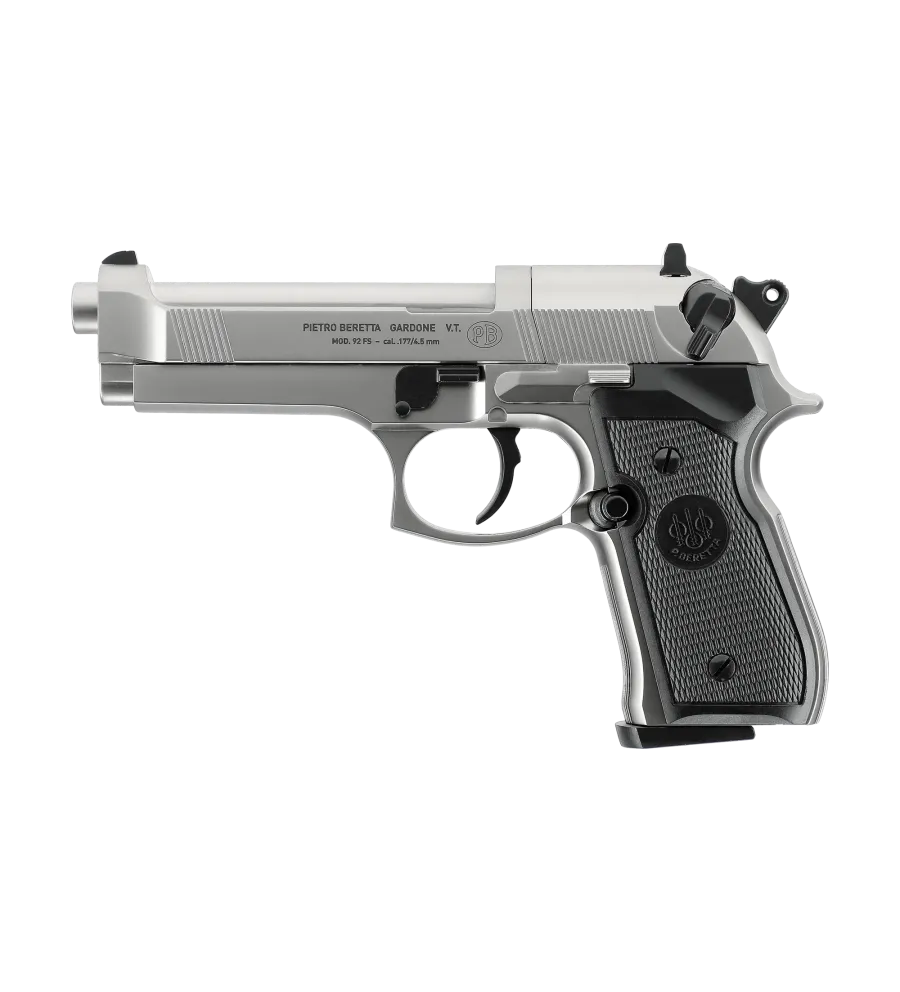 Pistolet à plombs Beretta M92 FS CO2 - Cal. 4,5 mm - Nickelé 